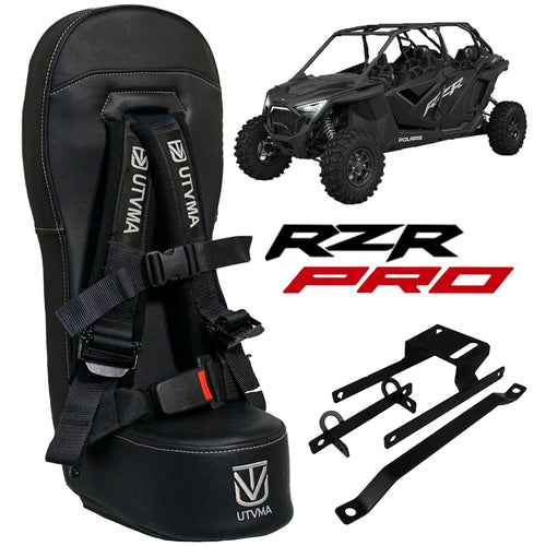 Polaris RZR Pro bump seat and safety harness collection
