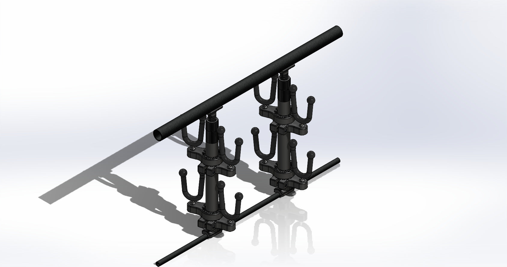 Polaris Ranger 900/1000 6 Seat, Mid Cage Rifle Mounting System - Versatile Fitment (2020+)