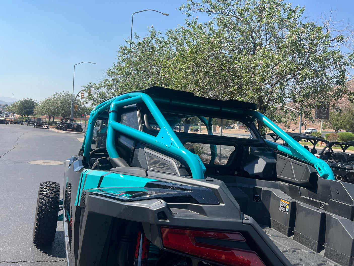 Photo of POLARIS RZR PRO R REAR WINDSHIELD FOR ROCKFORD FOSGATE SPEAKERS by DWA - Premium Windshields for UTVs / Side by Sides