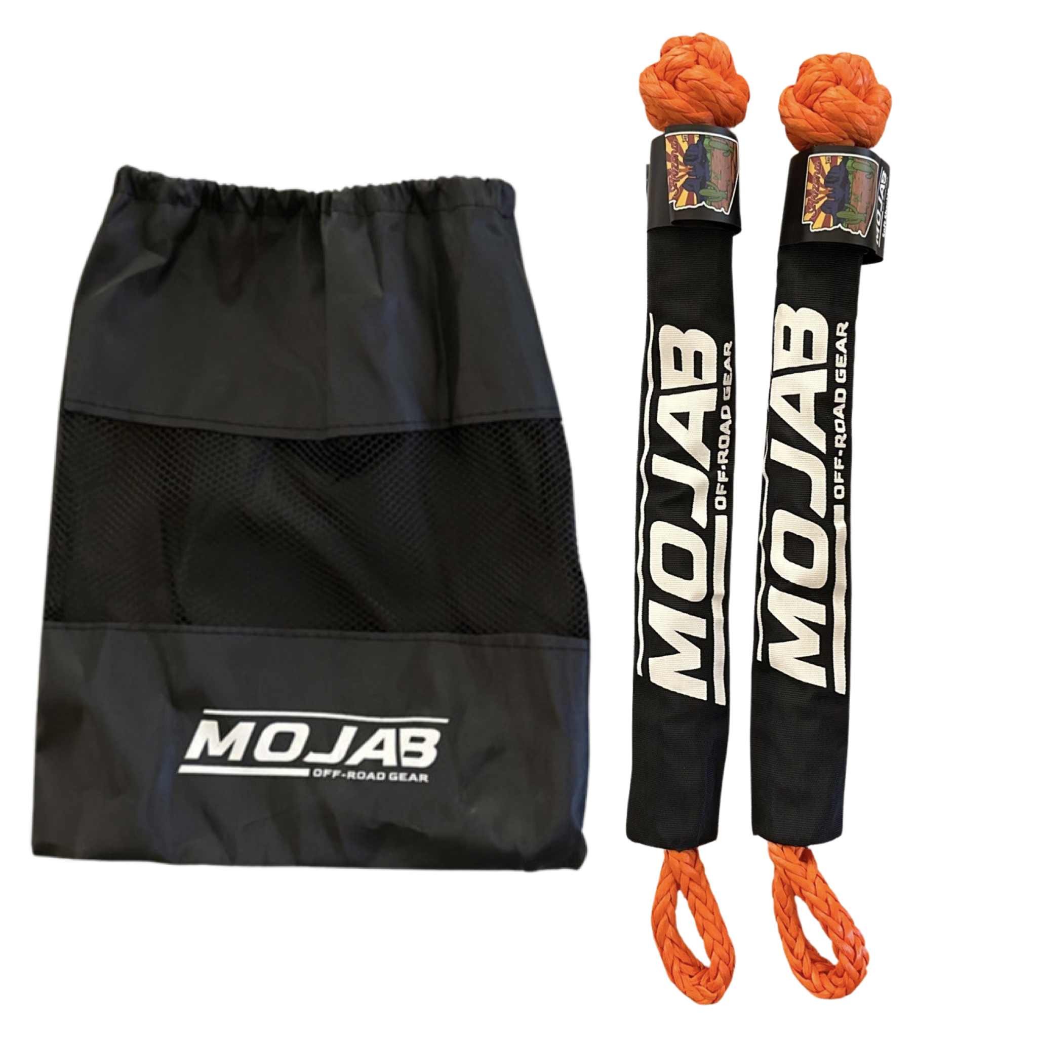 Photo of Soft Shackle 1/2'' x 22'' with sleeve and bag (Set of 2 Shackles) (Lifetime Warranty) by MOJAB OFFROAD - Premium Soft Shackle for UTVs / Side by Sides