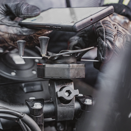 Photo of X-GRIP VIBE-SAFE L PHONE MOUNT WITH SMALL TOUGH-CLAW by RAM - Premium Accessories for UTVs / Side by Sides