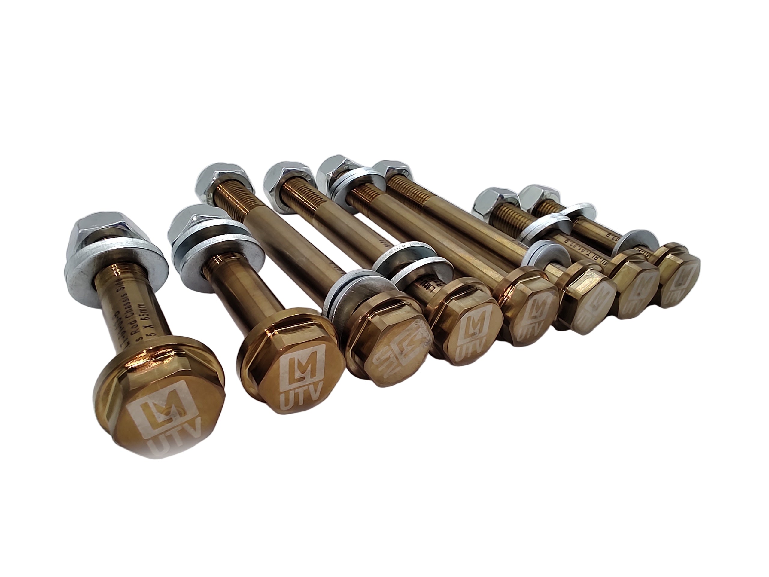 Photo of Polaris RZR TurboS High Strength Rear Radius Rod Bolt Kit by LM-UTV - Premium Bolts for UTVs / Side by Sides