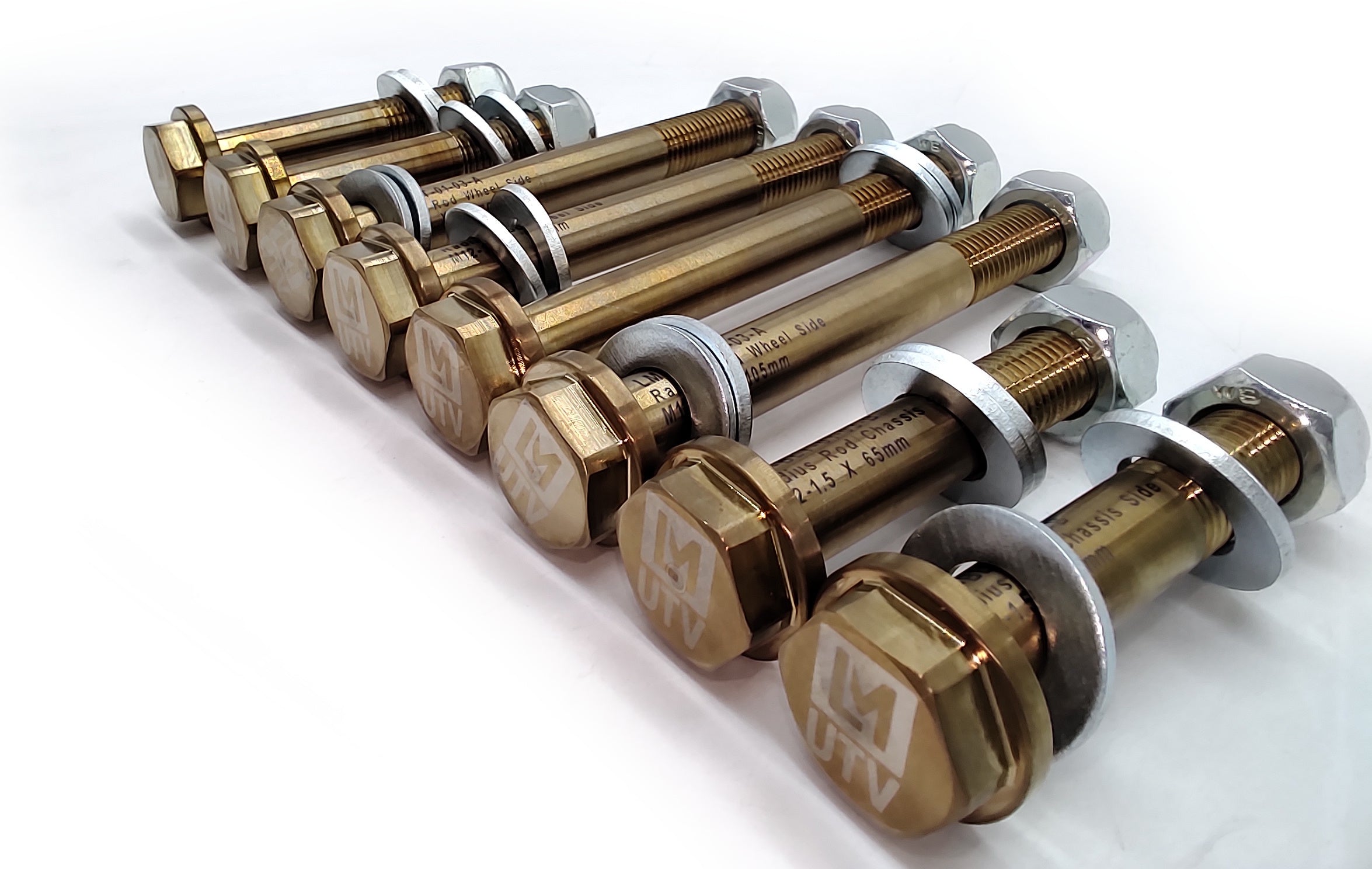 Photo of Polaris RZR TurboS High Strength Rear Radius Rod Bolt Kit by LM-UTV - Premium Bolts for UTVs / Side by Sides