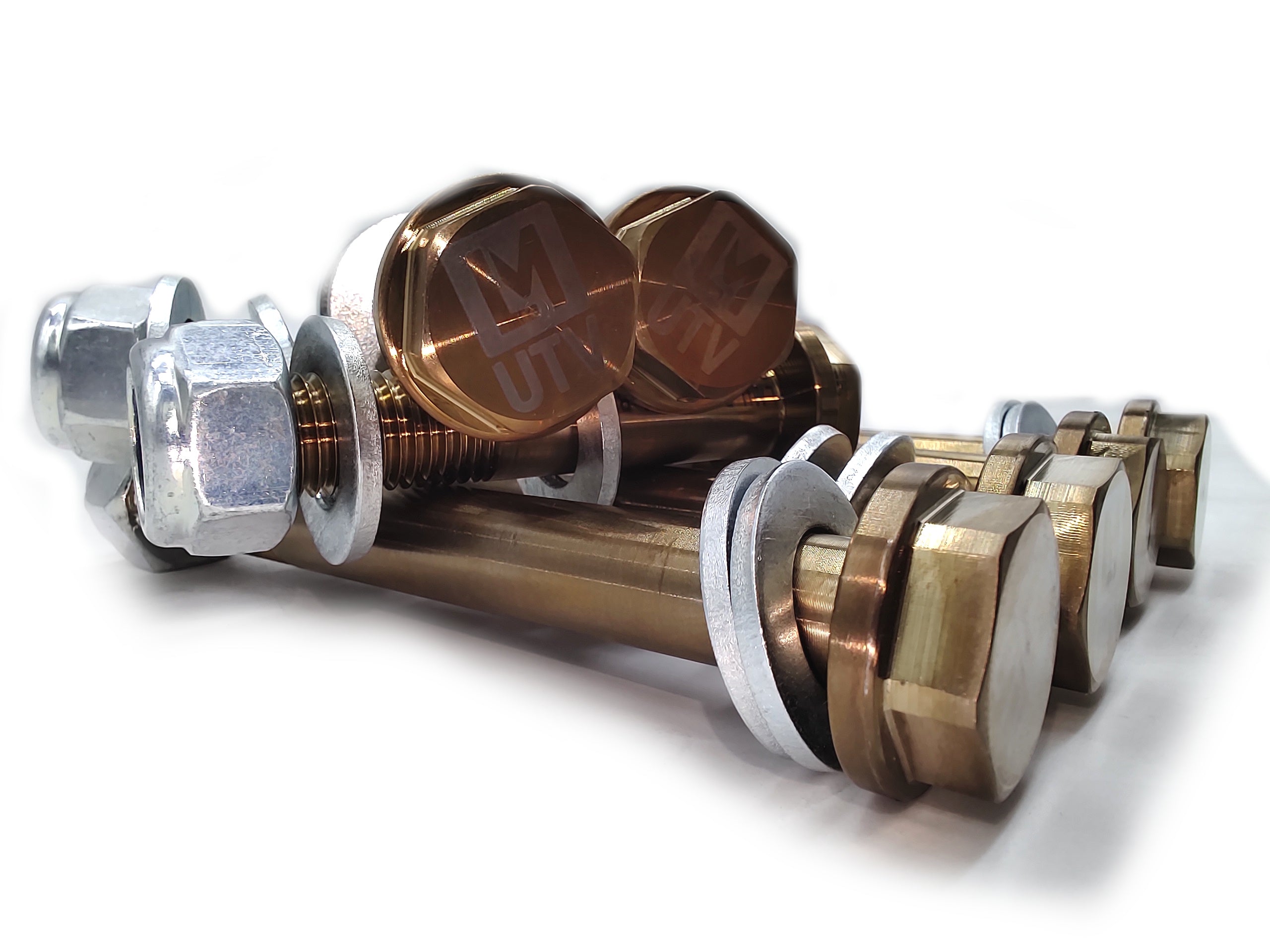 Photo of Polaris Pro R and Turbo R High Strength Rear Radius Rod Bolt Kit by LM-UTV - Premium Bolts for UTVs / Side by Sides