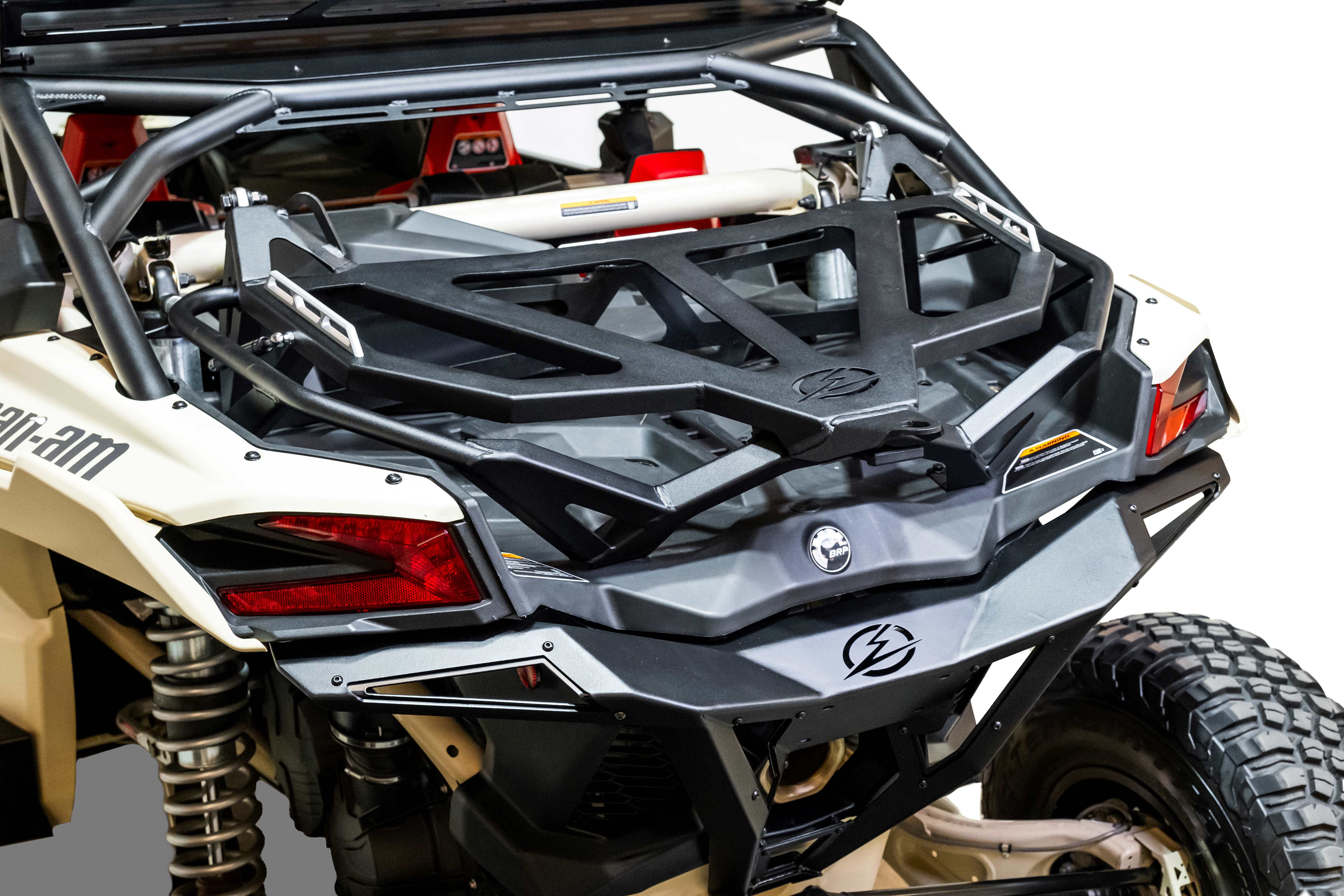 Photo of 2017-2024 Can Am X3 Maverick Volt Series Baja Spare Tire Rack by Elektric Offroad - Premium 2017+ Can Am X3 Maverick Volt Baja Rack for UTVs / Side by Sides
