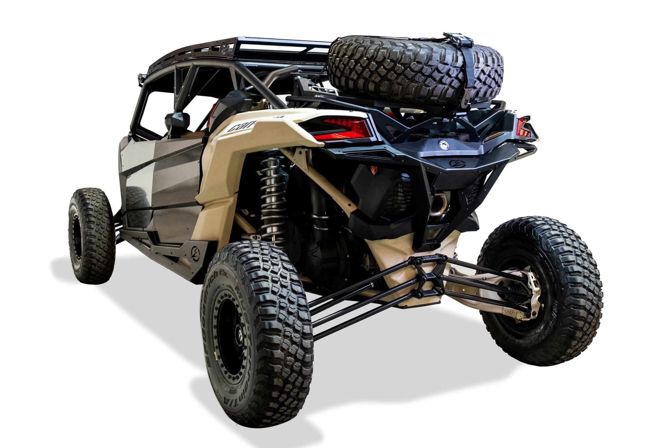 Photo of 2017-2024 Can Am X3 Maverick Volt Series Baja Spare Tire Rack by Elektric Offroad - Premium 2017+ Can Am X3 Maverick Volt Baja Rack for UTVs / Side by Sides