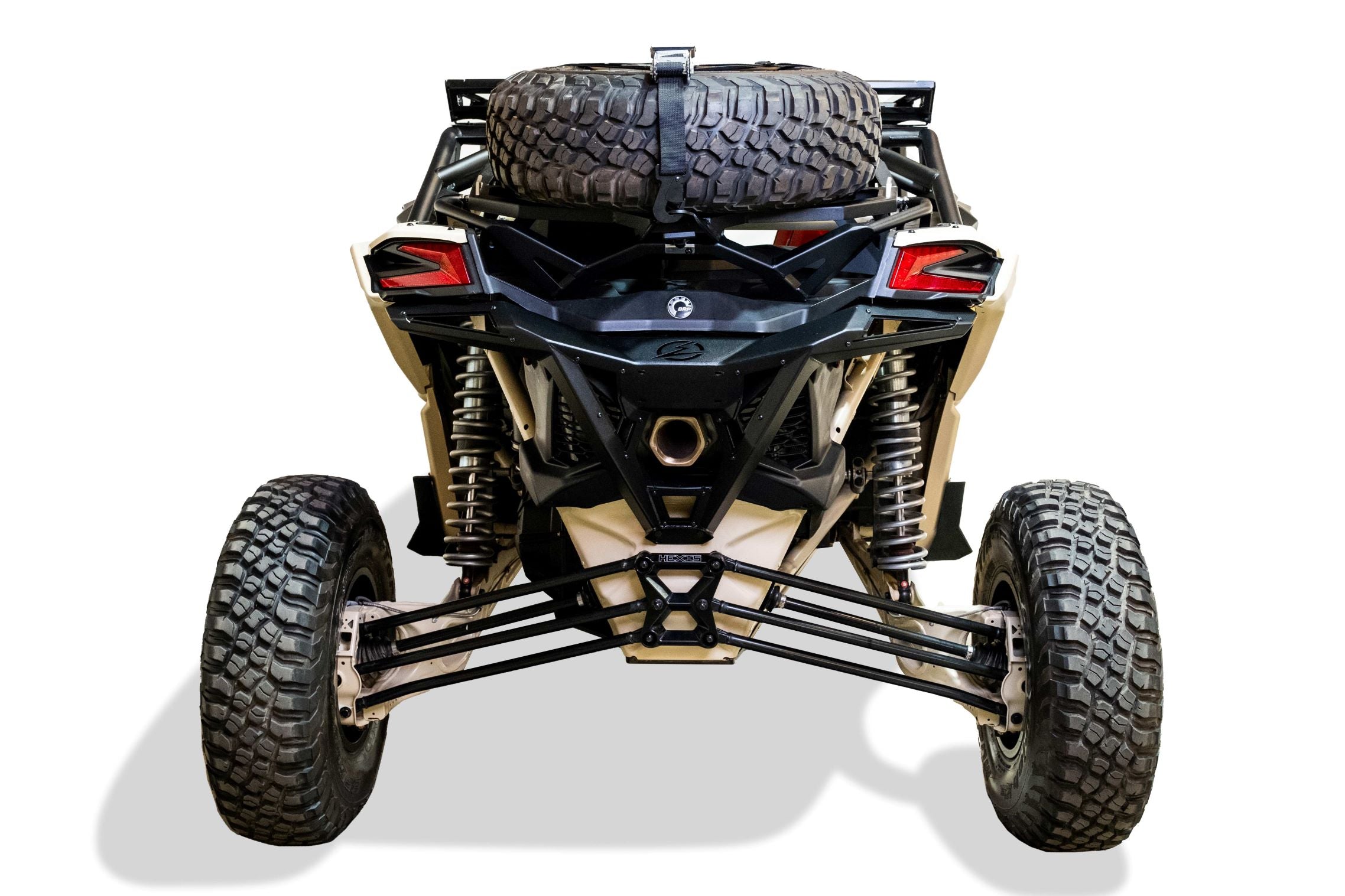 Photo of 2017-2024 Can Am X3 Maverick Volt Series Baja Spare Tire Rack by Elektric Offroad - Premium 2017+ Can Am X3 Maverick Volt Baja Rack for UTVs / Side by Sides
