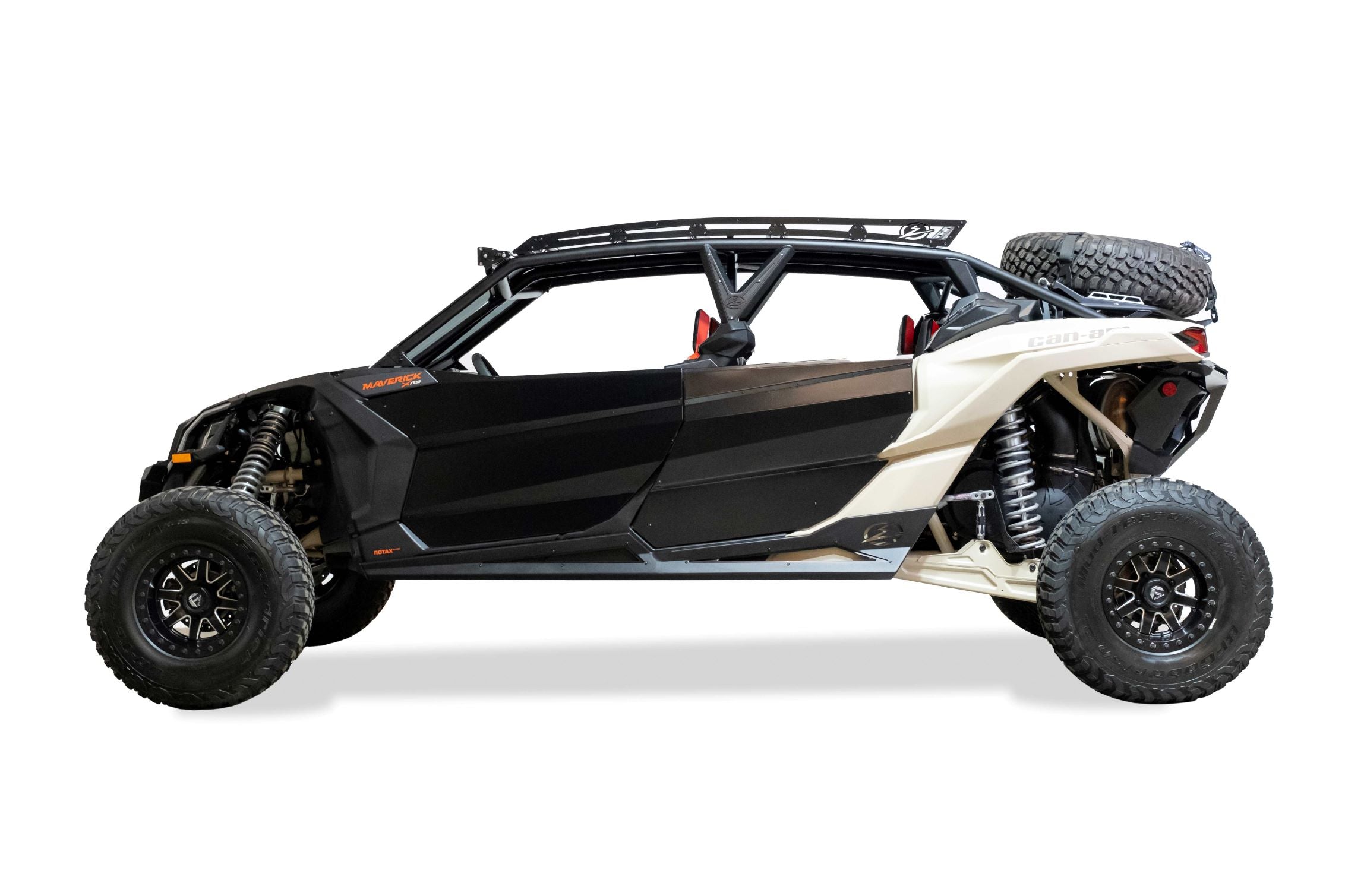 Photo of 2017-2024 Can Am X3 Maverick Volt Series Baja Spare Tire Rack by Elektric Offroad - Premium 2017+ Can Am X3 Maverick Volt Baja Rack for UTVs / Side by Sides