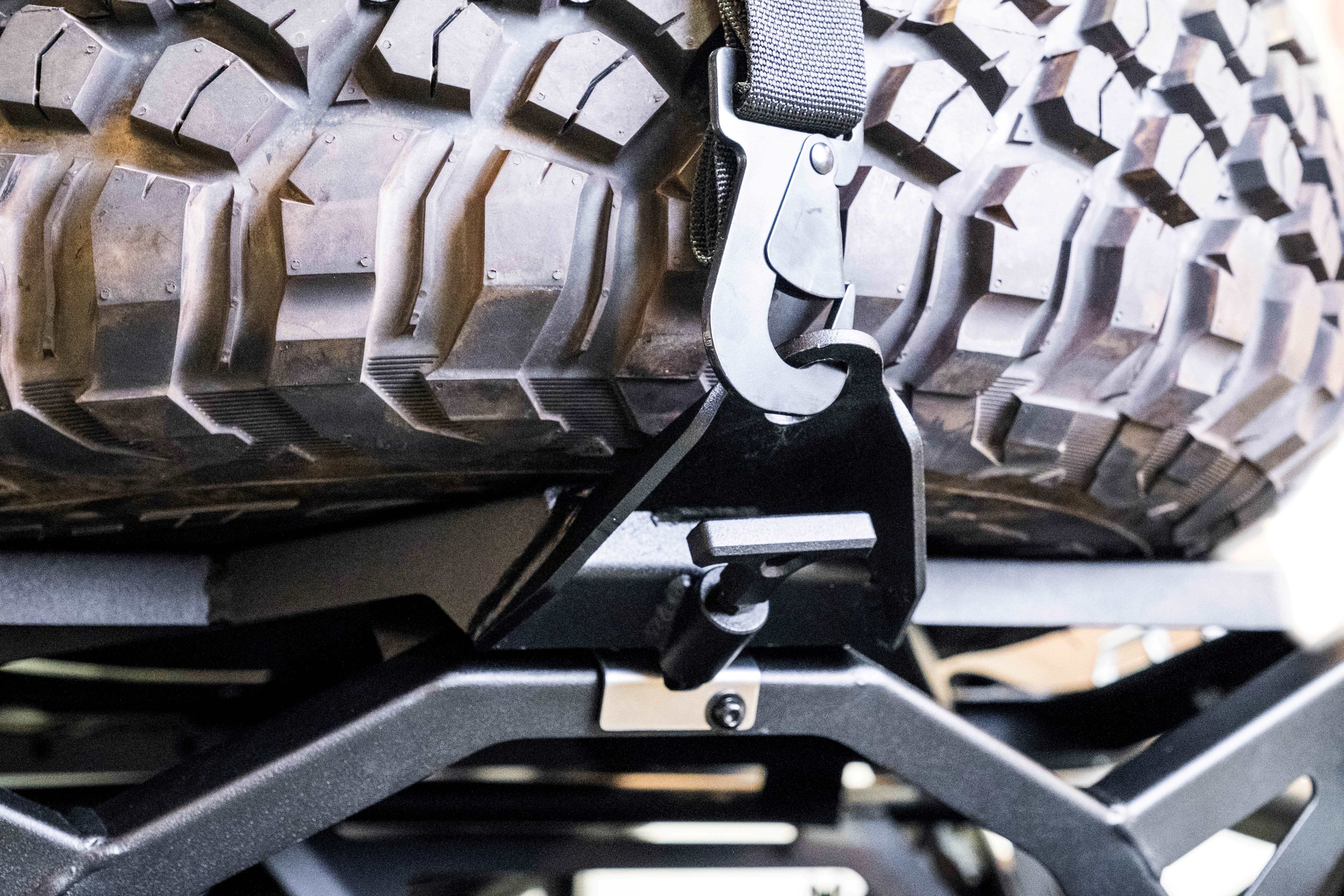 Photo of 2017-2024 Can Am X3 Maverick Volt Series Baja Spare Tire Rack by Elektric Offroad - Premium 2017+ Can Am X3 Maverick Volt Baja Rack for UTVs / Side by Sides