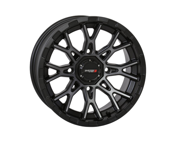 Photo of SYSTEM 3 ST6 WHEEL 14X7 4+3 (+10MM) 4/156 MATTE DARK TINT by SYSTEM 3 - Premium Wheels for UTVs / Side by Sides