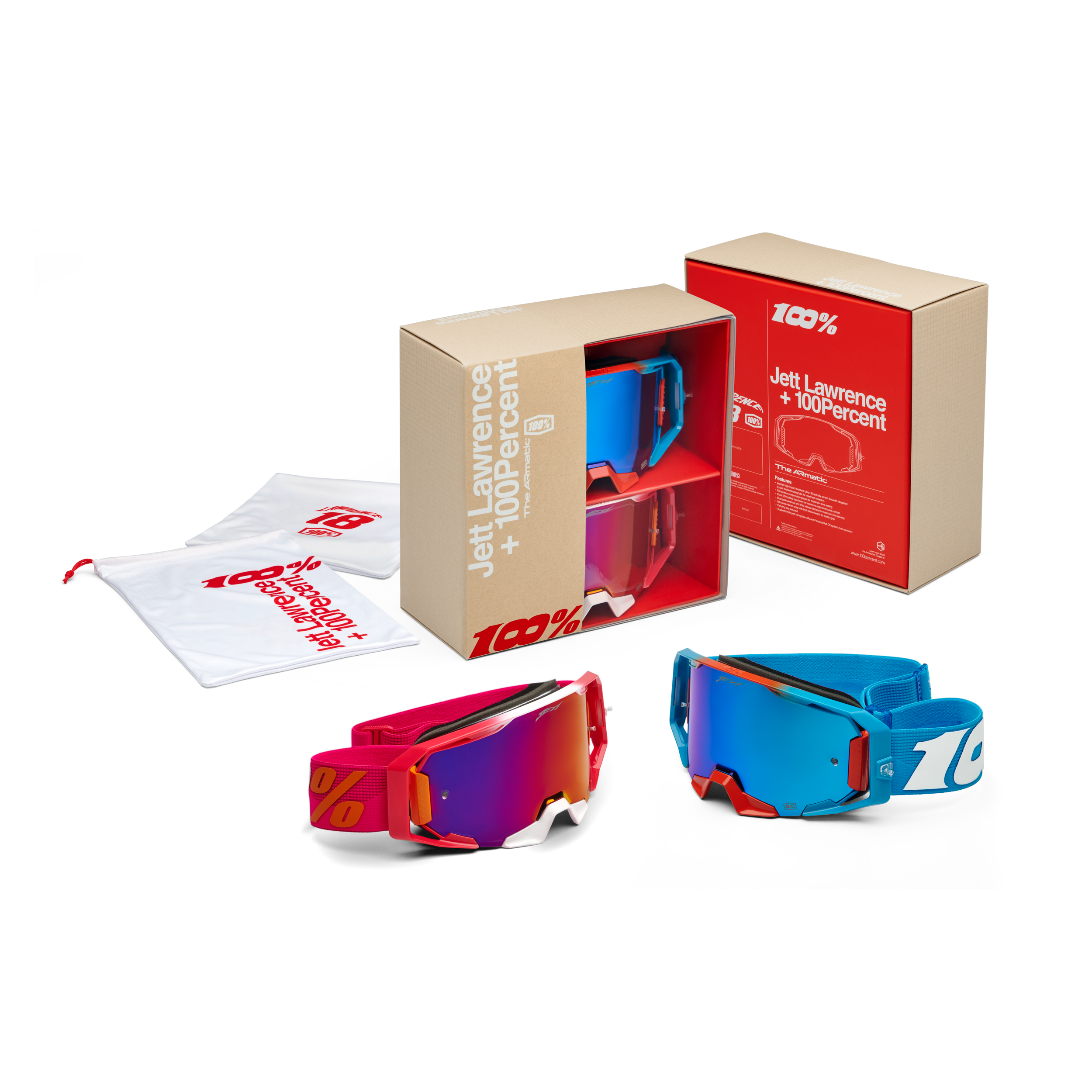 Photo of ARMATIC GOGGLE 2/PK JETT LAWRENCE LE KIT by 100-PERCENT - Premium Eyewear for UTVs / Side by Sides