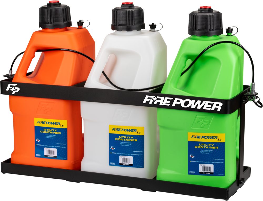 Photo of Dirt Warrior Accessories - FIRE POWER LC 5 GALLON UTILITY 3 JUG RACK by Dirt Warrior Accessories - Premium Container for UTVs / Side by Sides