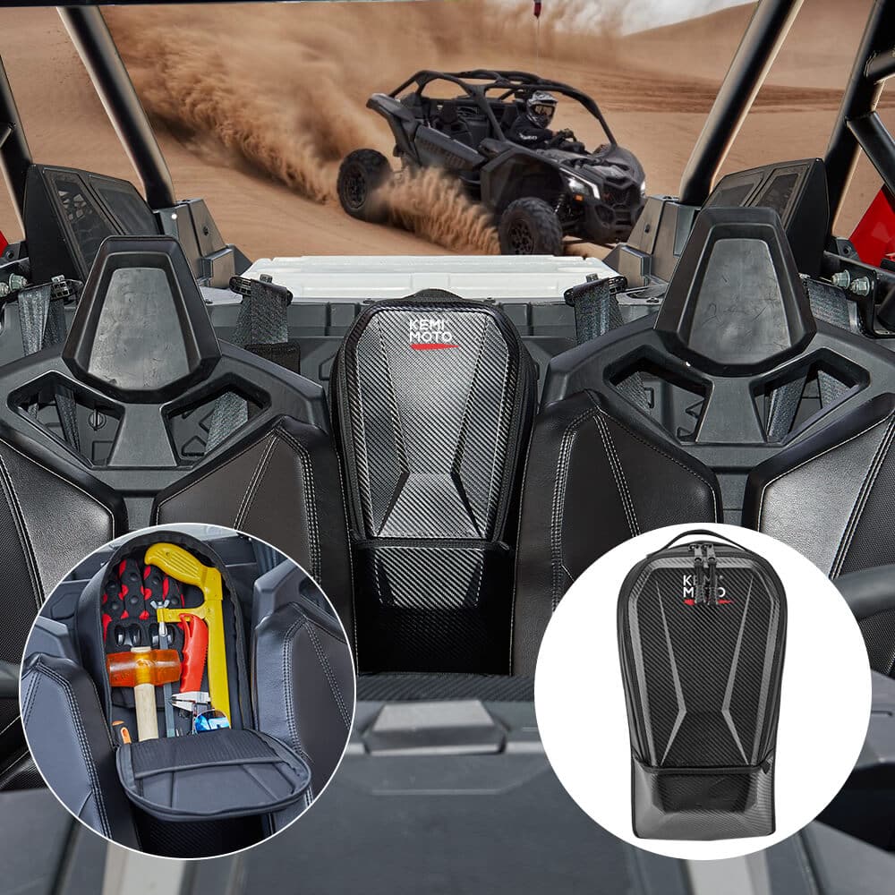 Photo of Noise Reduction Kit & Center Storage Bag For Can-Am Maverick X3/MAX by Kemimoto - Premium for UTVs / Side by Sides