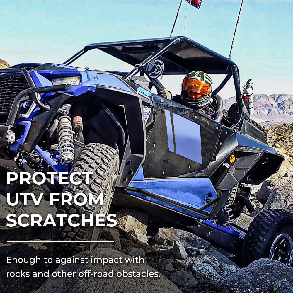 Photo of Spare Tire Carrier Mount & Side Nerf Bars Rock Sliders for Polaris RZR XP 1000 by Kemimoto - Premium for UTVs / Side by Sides