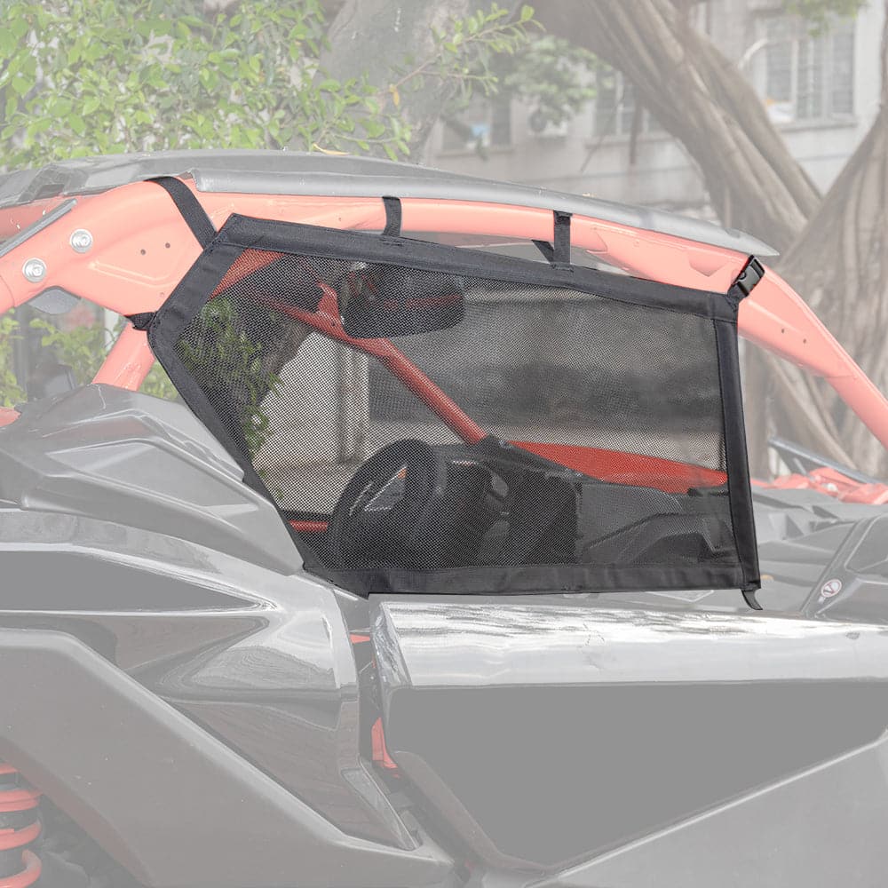 Photo of Upper Door Window Nets for Can Am Maverick X3/MAX - Set of Two by Kemimoto - Premium for UTVs / Side by Sides