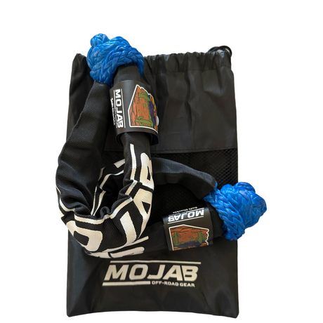 Photo of Soft Shackle 3/8'' x 22” with sleeve and bag (Set of 2 Shackles) (Lifetime Warranty) by MOJAB OFFROAD - Premium Soft Shackle for UTVs / Side by Sides