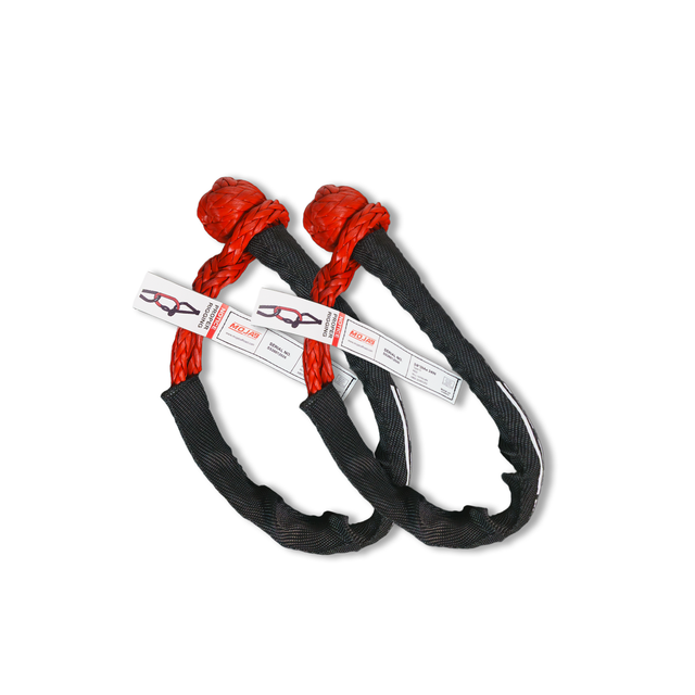 Photo of Soft Shackle 3/8'' x 24” with sleeve and bag (Set of 2 Shackles) (Lifetime Warranty) by MOJAB OFFROAD - Premium Soft Shackle for UTVs / Side by Sides