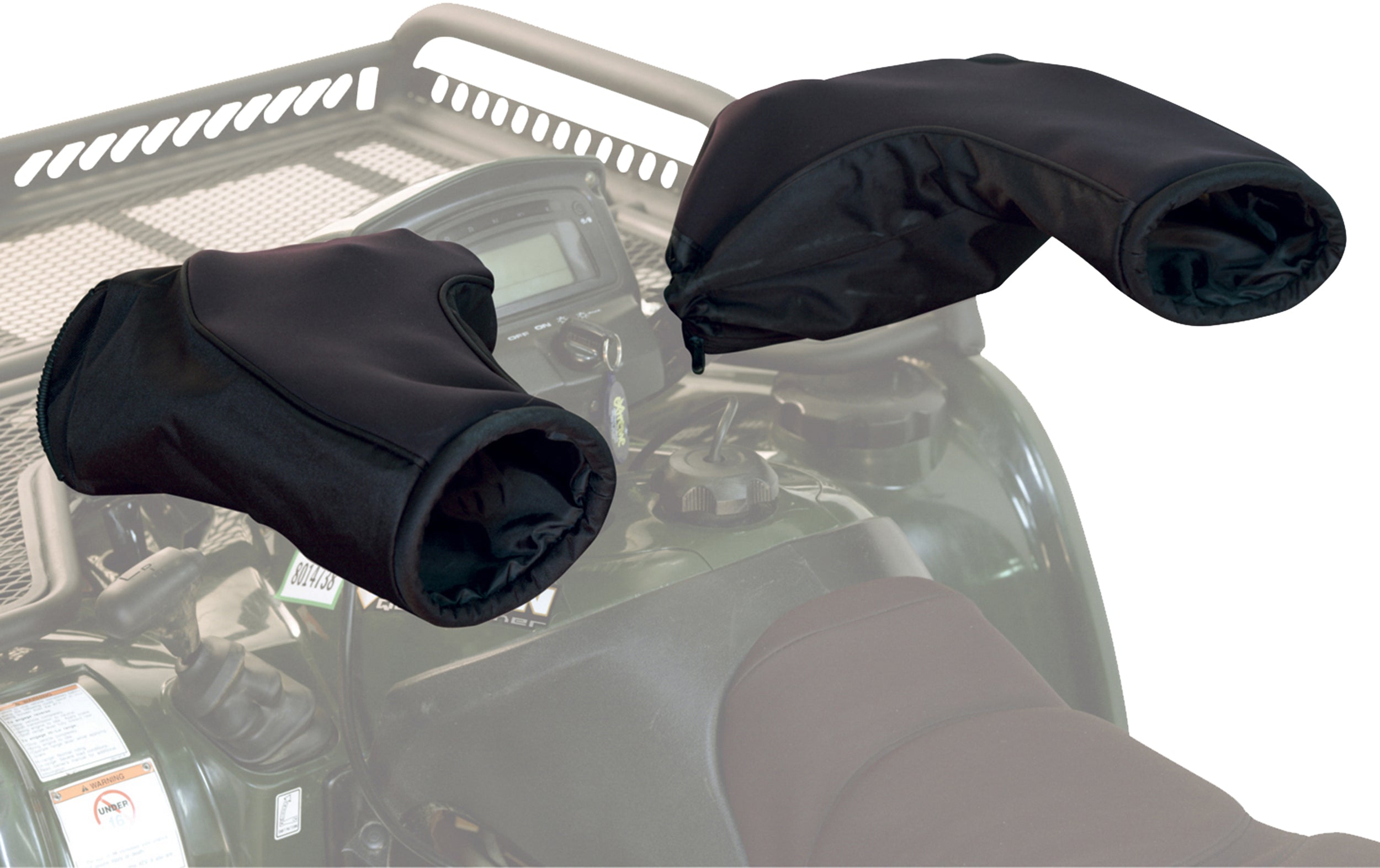 Photo of HANDLEBAR MITTS BLACK by KOLPIN - Premium Storage Covers for UTVs / Side by Sides
