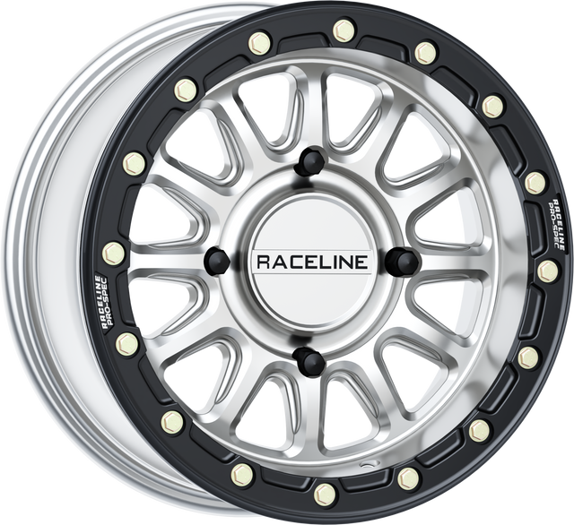 Photo of ALPHA HYPER WHEEL 4/137 HYPER SILVER/BLK 15X7 (+10MM) by RACELINE - Premium Wheels for UTVs / Side by Sides