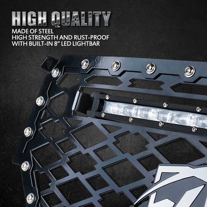 Polaris Mesh Grille with 8" LED Lightbar RZR S 900 & XP 1000