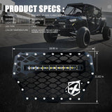 Polaris RZR Grille with built-in LED Light Bar 60W