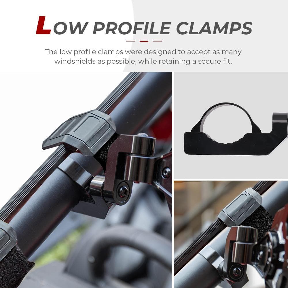 Photo of UTV 1.65"-2" Rear View Mirror & 1.6"-2" Round Tube Side Mirror by Kemimoto - Premium for UTVs / Side by Sides