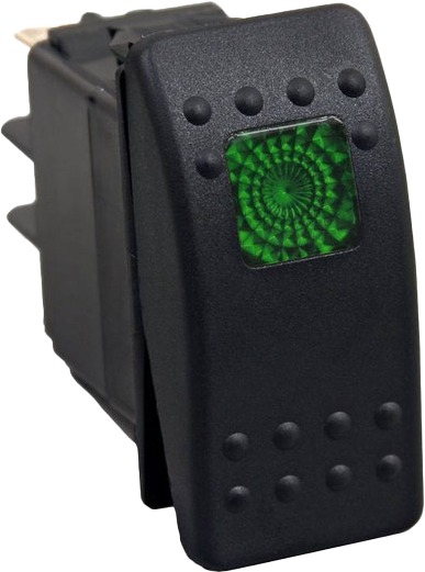 Photo of LIGHTED ROCKER SWITCH GREEN by OPEN TRAIL - Premium Switches for UTVs / Side by Sides