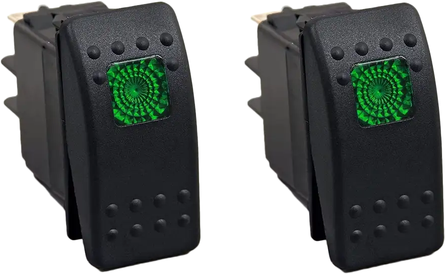 Photo of LIGHTED ROCKER SWITCH GREEN by OPEN TRAIL - Premium Switches for UTVs / Side by Sides