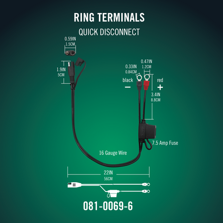 Photo of Ring Terminal Harness with Quick Disconnect 25 Pack by Battery Tender® - Premium for UTVs / Side by Sides