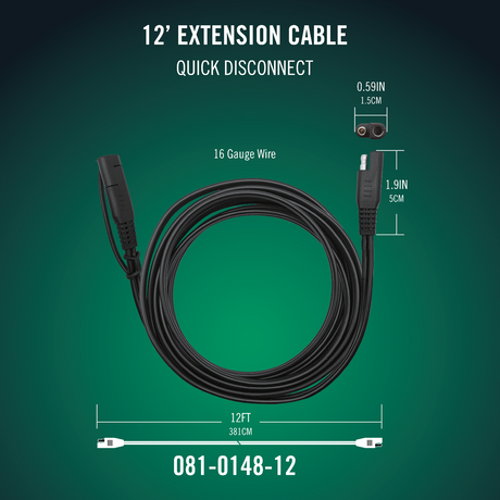 Photo of Quick Disconnect 12 Foot Extension Cable 4 Pack by Battery Tender® - Premium for UTVs / Side by Sides