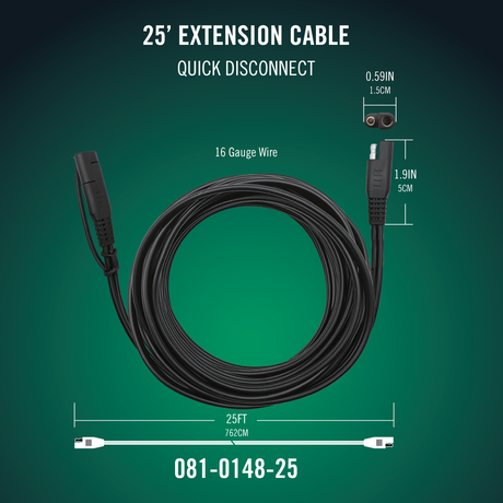 Photo of Quick Disconnect 25 Foot Extension Cable 4 Pack by Battery Tender® - Premium for UTVs / Side by Sides