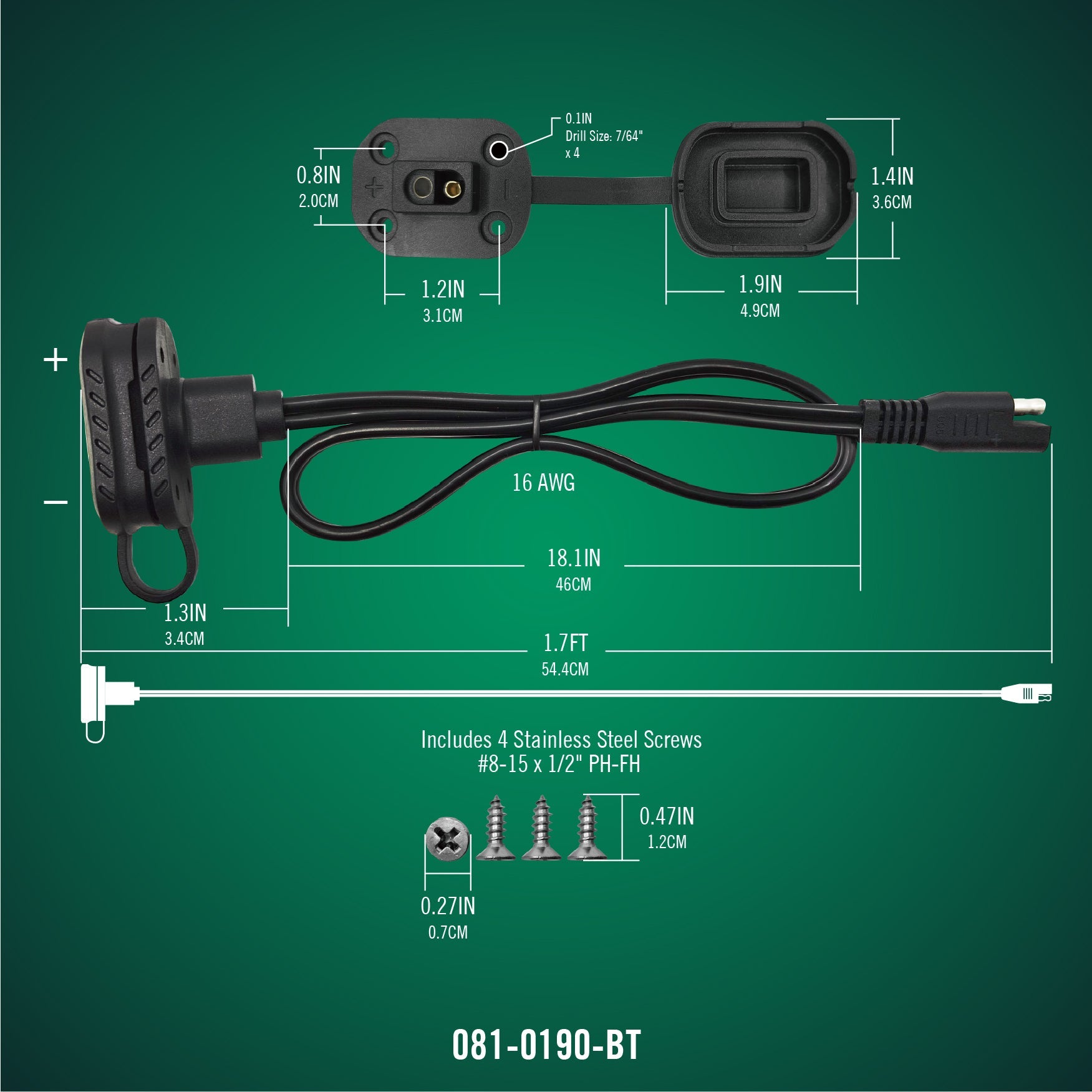Photo of Quick Disconnect Cable Mount by Battery Tender® - Premium Accessories for UTVs / Side by Sides