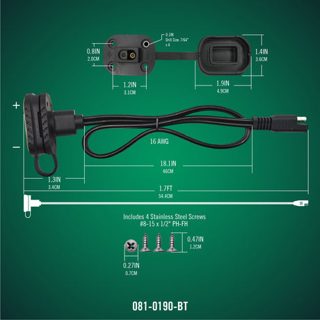 Photo of Quick Disconnect Cable Mount by Battery Tender® - Premium Accessories for UTVs / Side by Sides