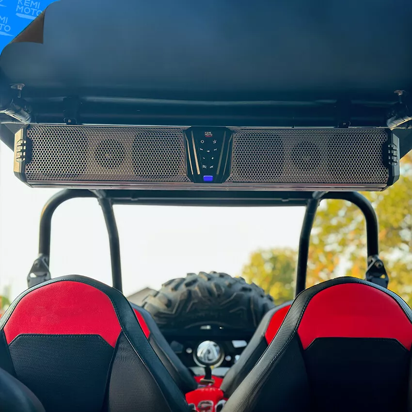 Photo of KEMIMOTO Midnight S80 32" Aluminum 6-Speaker RGB Soundbar Silver by Kemimoto - Premium for UTVs / Side by Sides