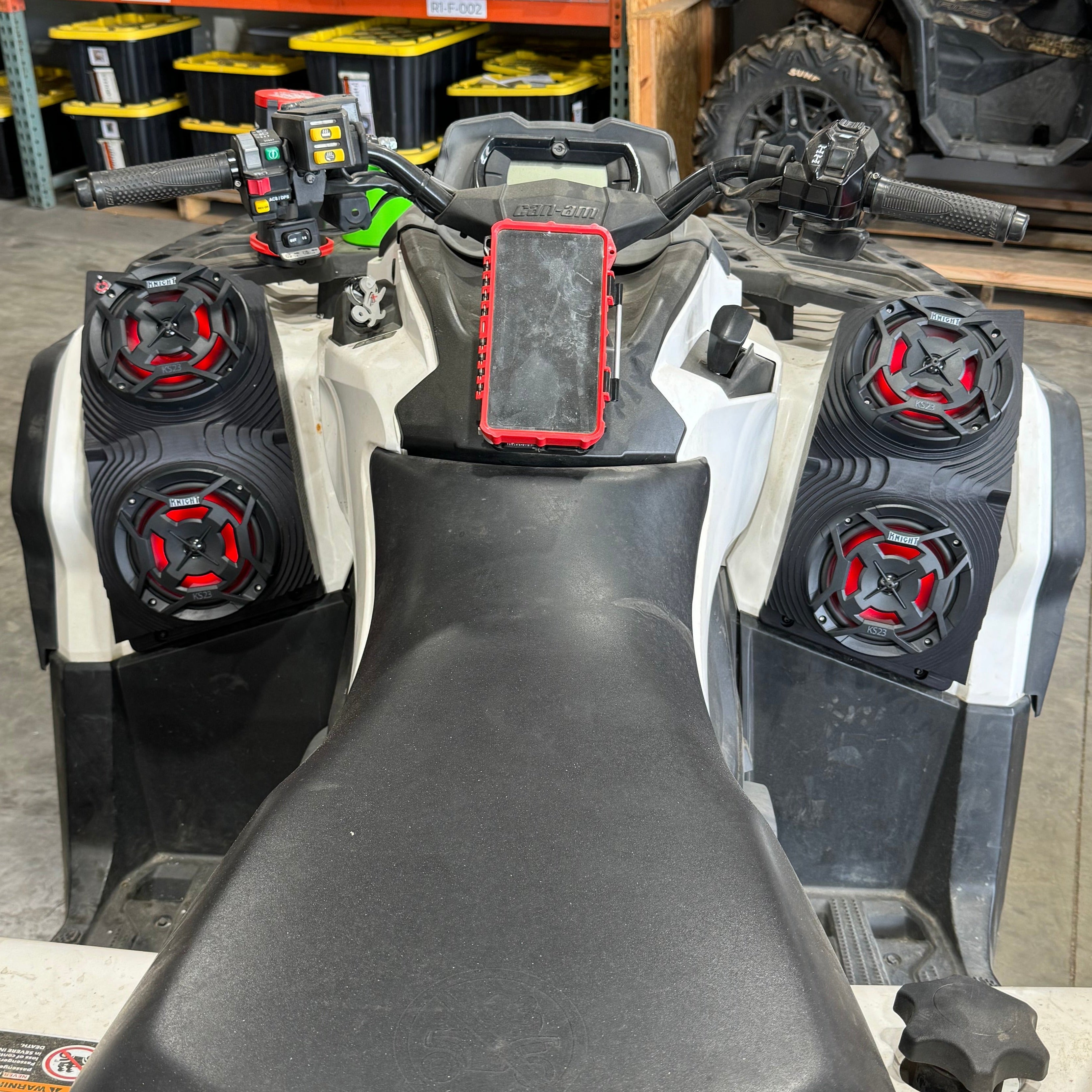 Photo of Can Am Outlander (12–25) Bluetooth LED Double ATV Surround Sound System by Knight ATV - Premium Power Sports for UTVs / Side by Sides