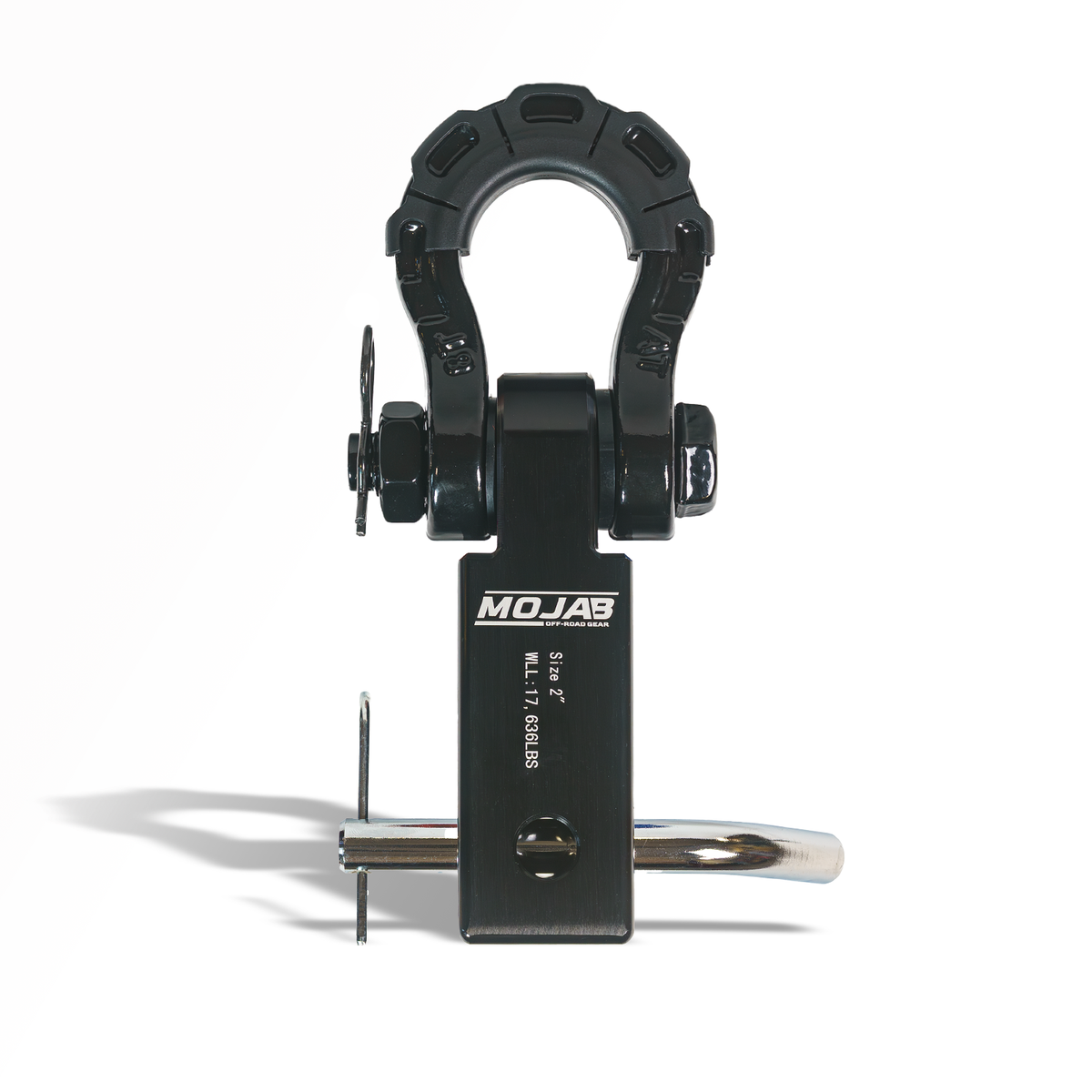 Photo of 2'' Aluminum Hitch Receiver with Steel D-Shackle (LIFETIME WARRANTY) by MOJAB OFFROAD - Premium for UTVs / Side by Sides