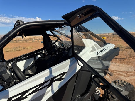 Photo of POLARIS RZR PRO XP / Turbo R 2-SEAT Cab Enclosure 2019-24 "THE VAULT" Upper Side Doors & Panels (Patent Pending) by Dirt Warrior Accessories - Premium VAULT for UTVs / Side by Sides