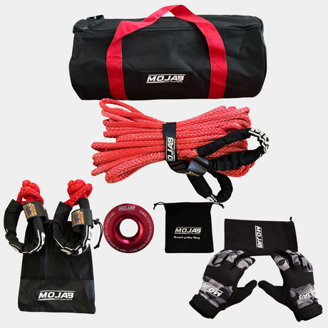 Photo of Extended Prime Recovery Kit (6 items +3 Storage bags + 1 Velcro Tape) *Lifetime Warranty by MOJAB OFFROAD - Premium for UTVs / Side by Sides