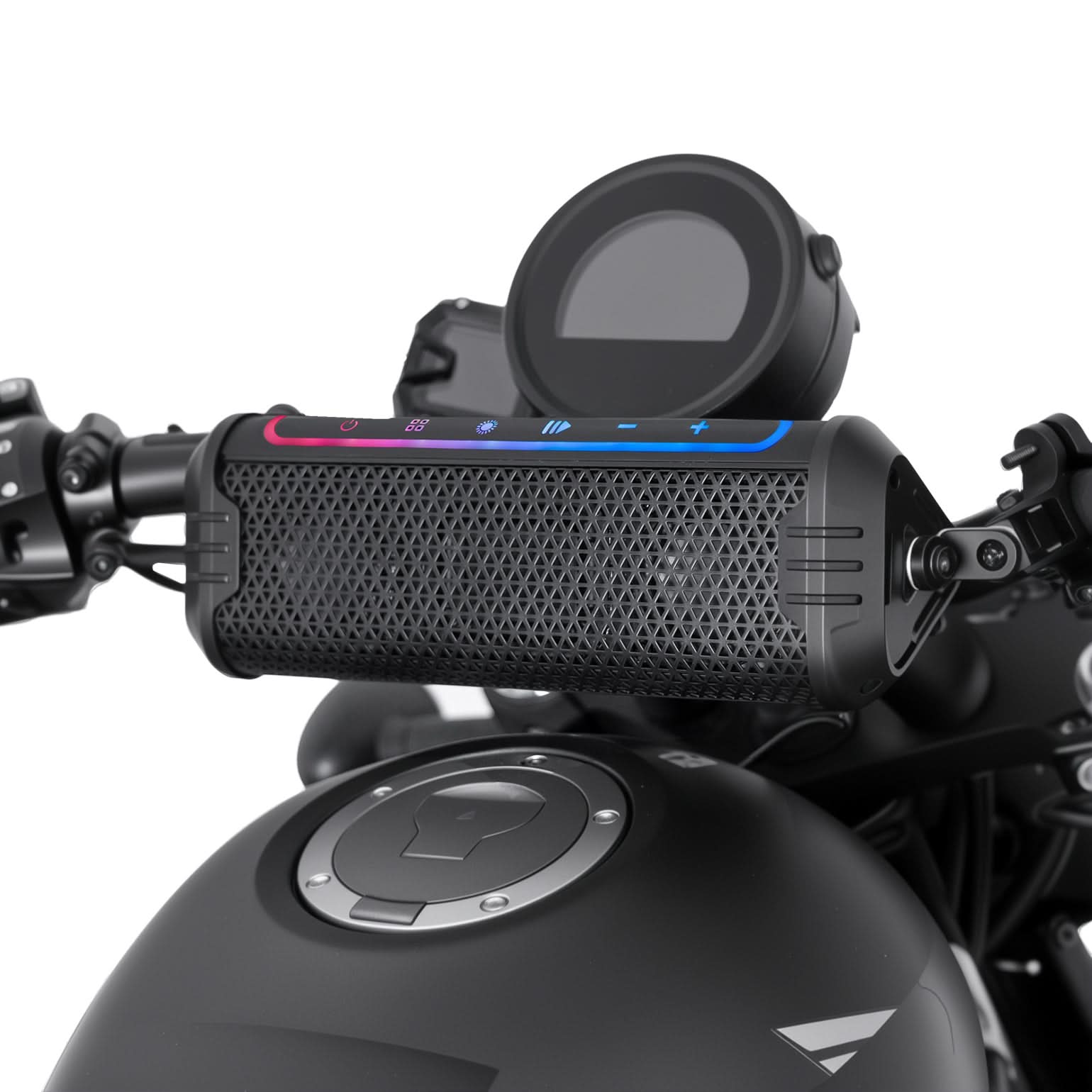 Photo of Motorcycle Bluetooth Speakers Waterproof ATV Sound Bar with AUX USB and RGB Lighting by Kemimoto - Premium for UTVs / Side by Sides