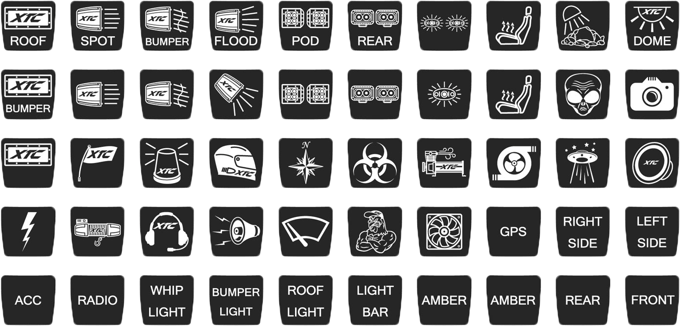 Photo of LIGHT DUTY SWITCH SYSTEM IN CAB PULSE BAR 4-PACK by XTC POWER PRODUCTS - Premium Switches for UTVs / Side by Sides