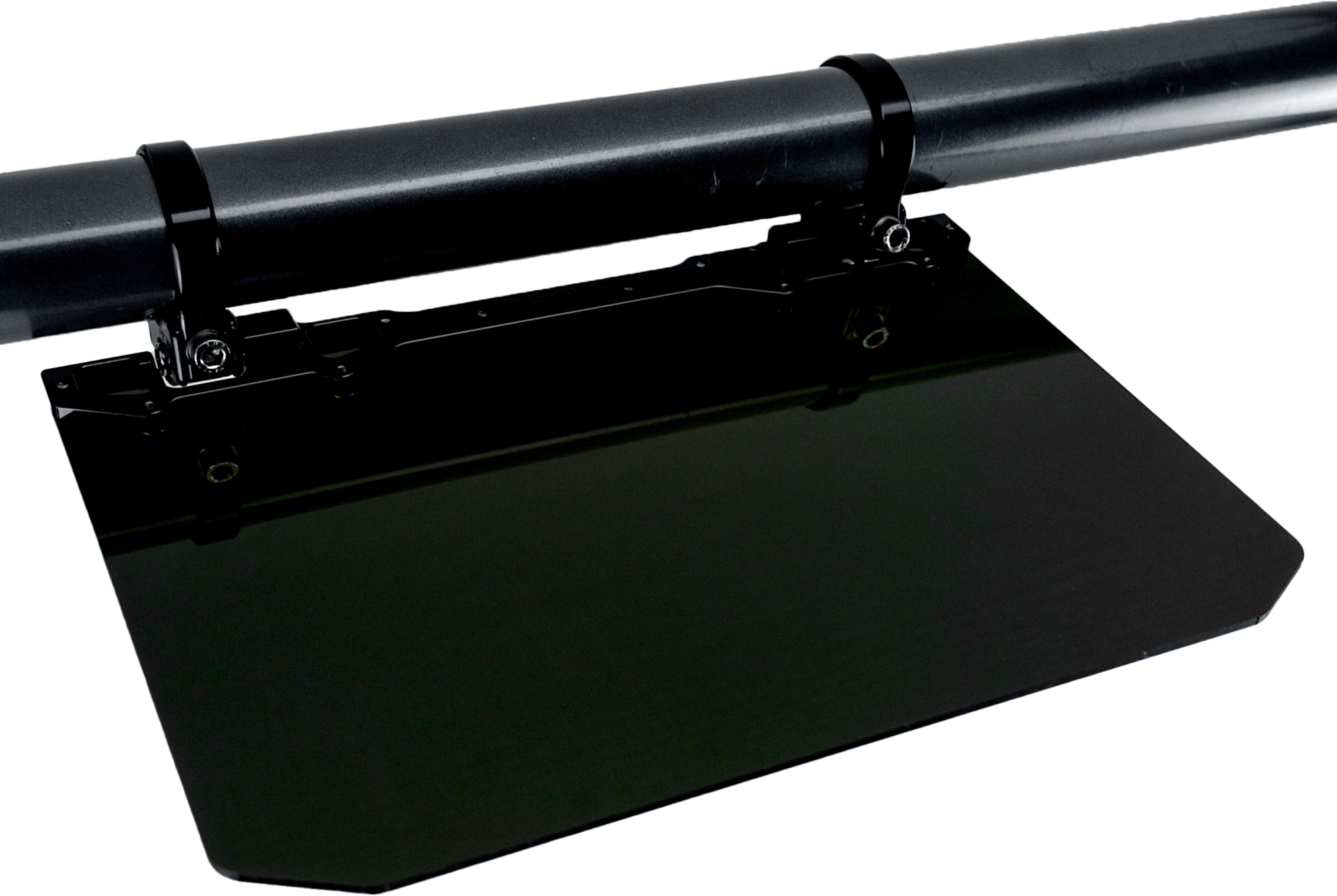 Photo of 12" X 8" NARROW MOUNT SUN VISO W/SOLID BLACK SHIELD- BLACK by AXIA - Premium Mounts/Brackets for UTVs / Side by Sides