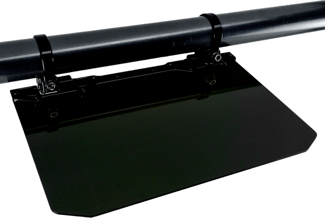 Photo of 12" X 8" NARROW MOUNT SUN VISO W/SOLID BLACK SHIELD- BLACK by AXIA - Premium Mounts/Brackets for UTVs / Side by Sides