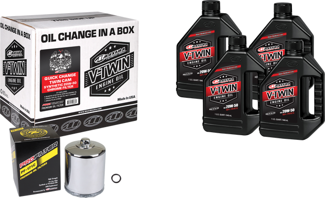 Photo of V-TWIN SYN QUICK CHANGE KIT TC CHROME FILER by MAXIMA - Premium Tools for UTVs / Side by Sides