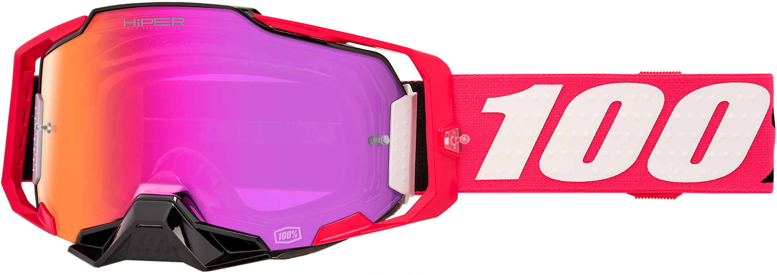 Photo of ARMEGA HIPER GOGGLE KLOUG MIRROR DARK RED LENS by 100-PERCENT - Premium Eyewear for UTVs / Side by Sides