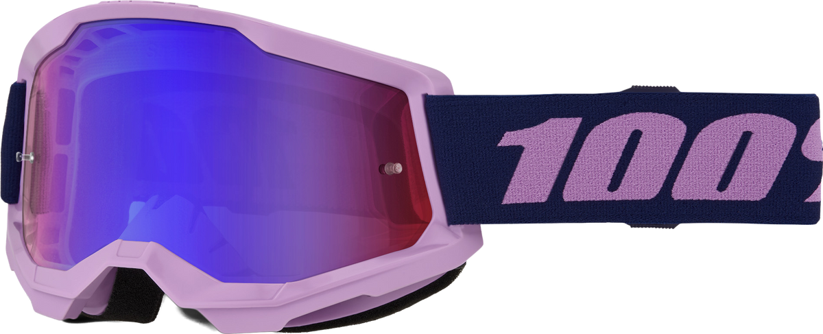 100% Strata 2 Goggles - Purple Red/Blue Mirror Lens