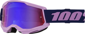 100% Strata 2 Goggles - Purple Red/Blue Mirror Lens