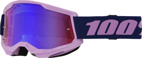 100% Strata 2 Goggles - Purple Red/Blue Mirror Lens