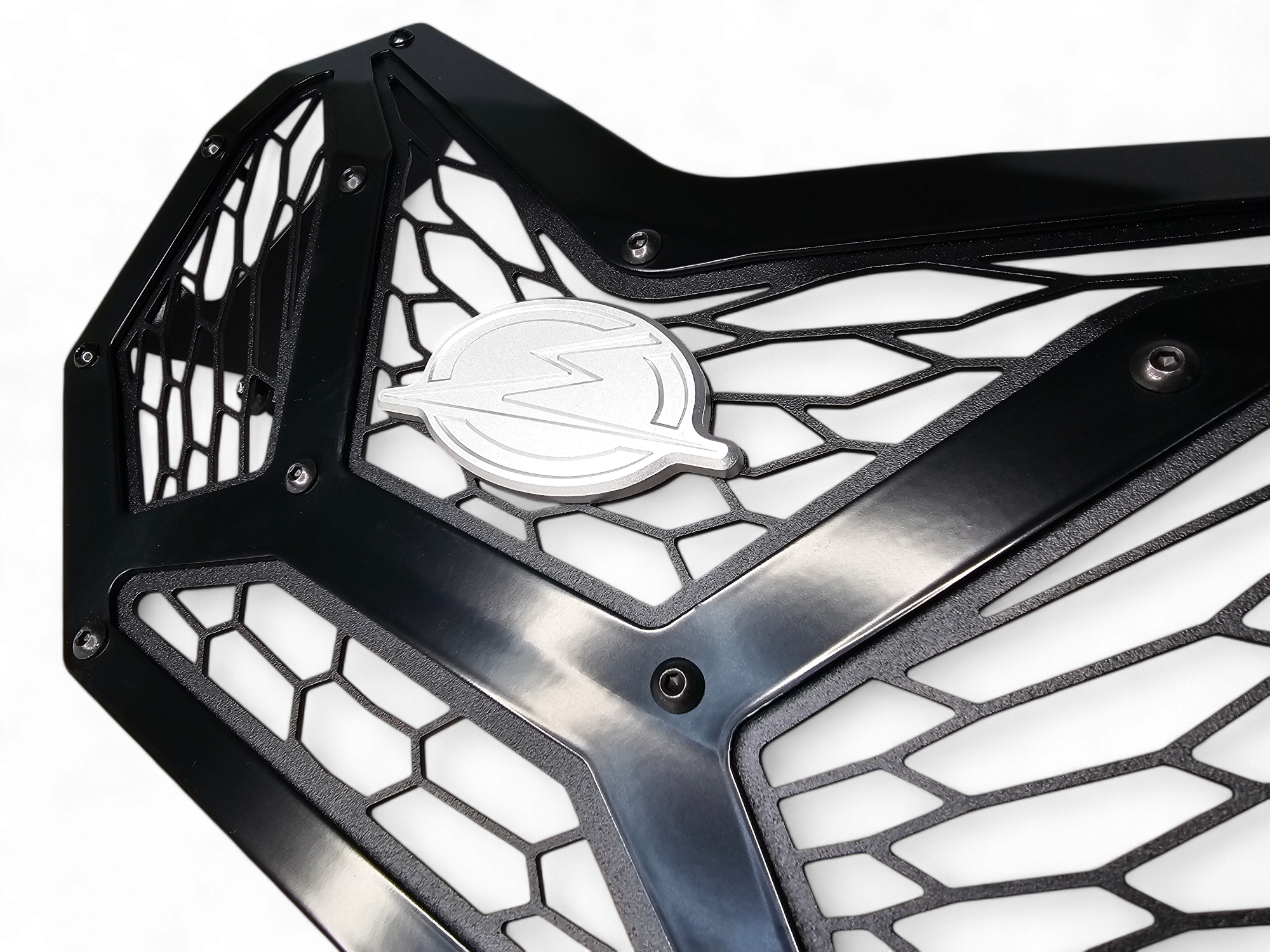 Photo of 2017-2024 Can Am X3 Maverick Volt Series Sheet Metal Grille by Elektric Offroad - Premium 2017+ Can Am X3 Maverick Volt Sheet Metal Grill for UTVs / Side by Sides
