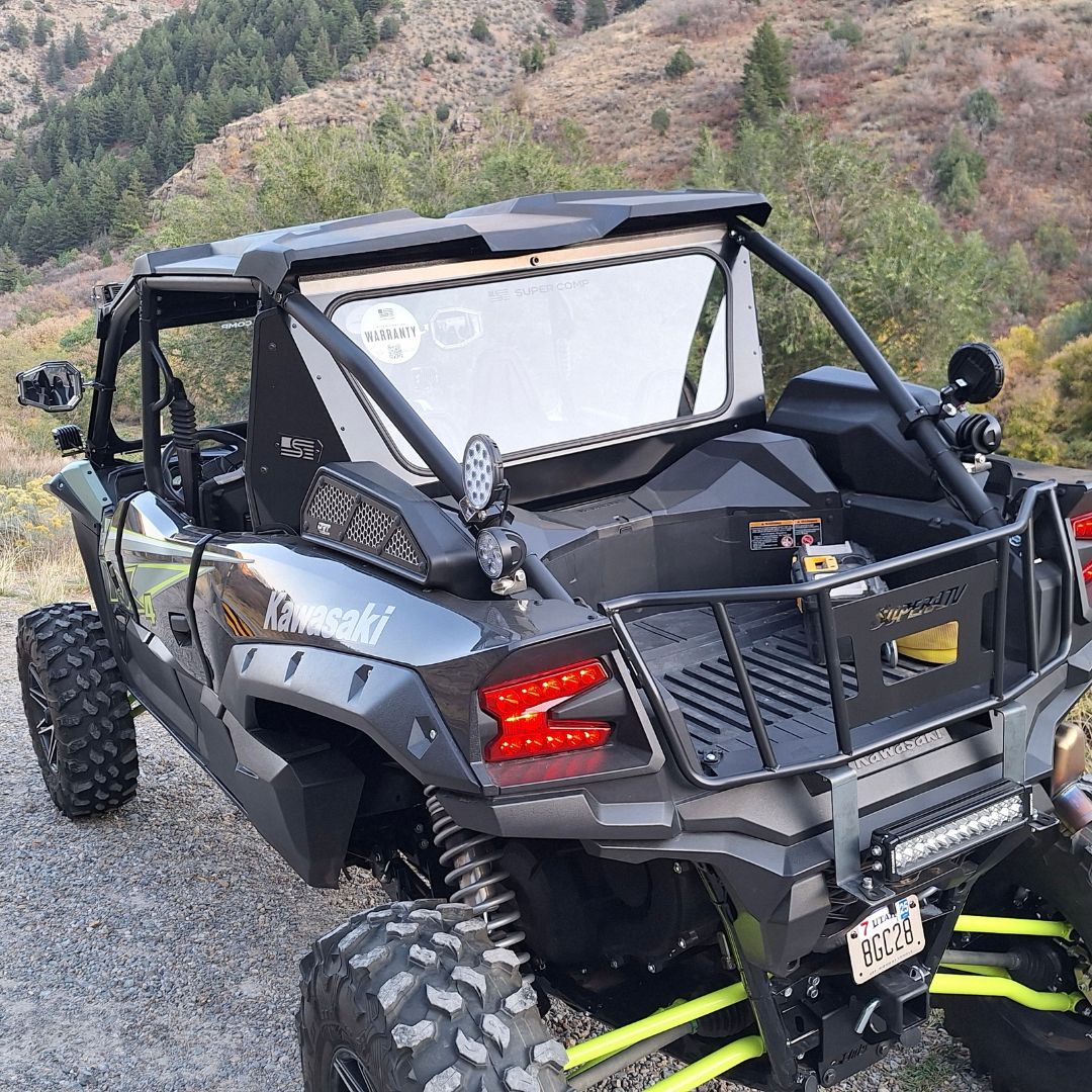 Photo of Kawasaki KRX Rear Windshield by Super Comp - Premium Rear Windshield for UTVs / Side by Sides