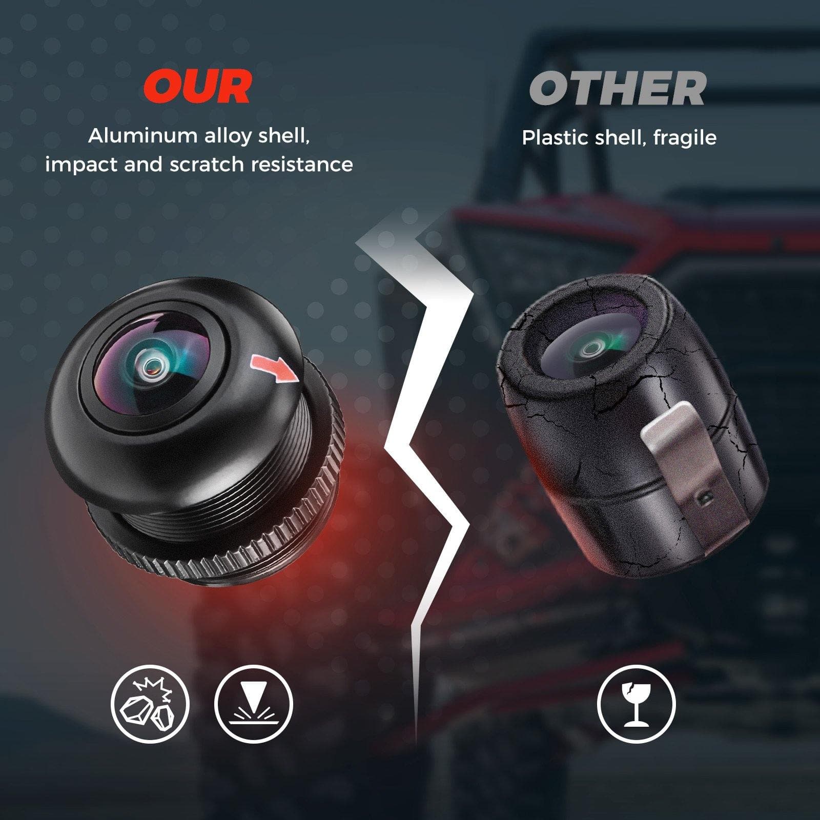 Photo of Kemimoto Front Camera For Polaris RZR PRO XP XP 4 Turbo 1000 900 PRO R by Kemimoto - Premium for UTVs / Side by Sides